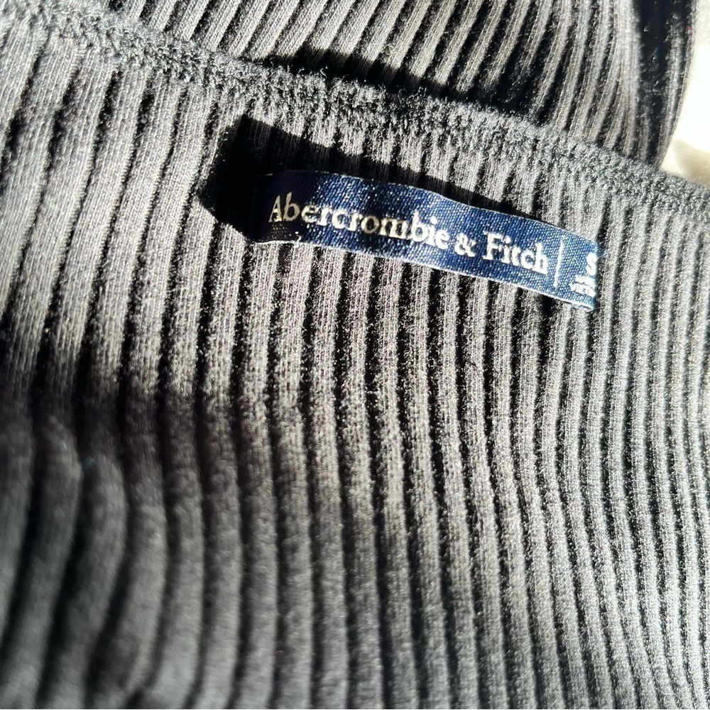 Abercrombie & Fitch Black Ribbed Jumpsuit Size Small - Picture 7 of 9